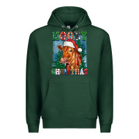 Sports Green mooey christmas heifer Premium Hoodie - FaDigitalArtStudio