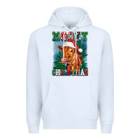 White mooey christmas heifer Premium Hoodie - FaDigitalArtStudio