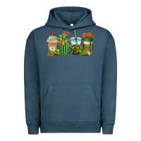 Pigment Midnight Navy cactus coffee cups Urban Hoodie - AdoDesignShop