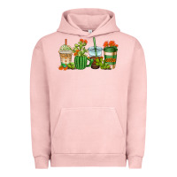 Pigment Salmon cactus coffee cups Urban Hoodie - AdoDesignShop