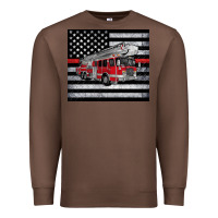 Chestnut thin red line American flag fire truck Premium Sweatshirt - Artiststas