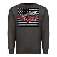 Smoke thin red line American flag fire truck Premium Sweatshirt - Artiststas