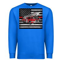 True Royal thin red line American flag fire truck Premium Sweatshirt - Artiststas