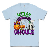 Dusty Blue Let's Go Ghouls Classic Tee - texasbilliewilder