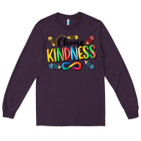 Plum Chose Kindness Autism Long Sleeve Tee - CowGirlArtShop