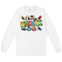 White Chose Kindness Autism Long Sleeve Tee - CowGirlArtShop