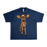 Navy Baby cow Urban Heavy Tee - HowdyJamesFarm