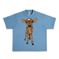 Pebble Blue Baby cow Urban Heavy Tee - HowdyJamesFarm