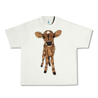 Pistachio Baby cow Urban Heavy Tee - HowdyJamesFarm