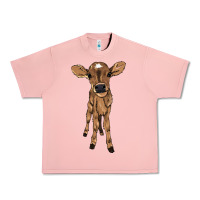 Salmon Baby cow Urban Heavy Tee - HowdyJamesFarm