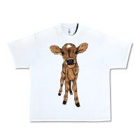White Baby cow Urban Heavy Tee - HowdyJamesFarm