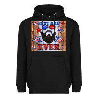 Black best dad ever american flag Heavyweight Hoodie - Artiststas