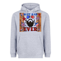 Heather Grey best dad ever american flag Heavyweight Hoodie - Artiststas