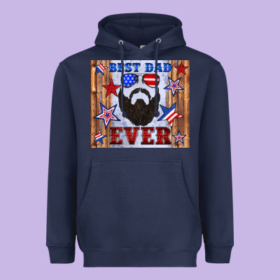 Best Dad Ever American Flag Heavyweight Hoodie Designed By Artiststas