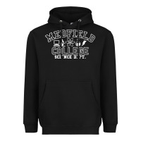 Black Medfield College Science Dept. Heavyweight Hoodie - minhPixels