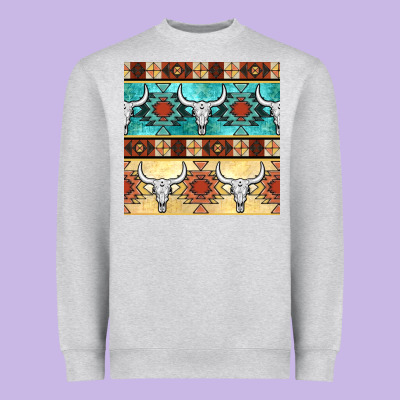 Native American Aztec Seamless Pattern 3 Heavyweight Sweatshirt Designed By Bundleandbundleshop