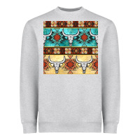 Heather Grey native american aztec seamless pattern 3 Heavyweight Sweatshirt - BundleAndBundleShop