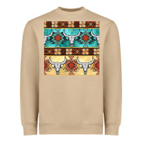 Mushroom native american aztec seamless pattern 3 Heavyweight Sweatshirt - BundleAndBundleShop