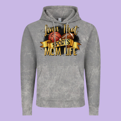 Livin That Sports Mom Life Vintage Hoodie Designed By Cowgirlartshop
