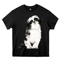 Black shih tzu dog Heavy Core Tee - LillyAllenDesigns