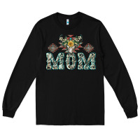 Black Mom with Cow skull Mother's Day Long Sleeve Tee - CowGirlArtShop