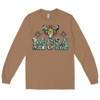 Toasted Coconut Mom with Cow skull Mother's Day Long Sleeve Tee - CowGirlArtShop