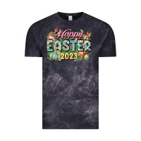 Cloud Black Happy Easter 2023 Vintage Tee - HowdyJamesFarm