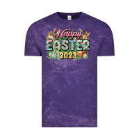 Cloud Purple Happy Easter 2023 Vintage Tee - HowdyJamesFarm