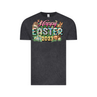 Vintage Black Happy Easter 2023 Vintage Tee - HowdyJamesFarm
