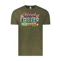 Vintage Olive Happy Easter 2023 Vintage Tee - HowdyJamesFarm