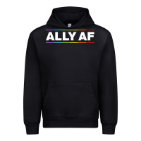 Black Ally AF Pride Rainbow Shirt  Proud LGBTQ Ally TShirt Urban Hoodie - minhPixels