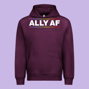 Ally Af Pride Rainbow Shirt  Proud Lgbtq Ally Tshirt Urban Hoodie Designed By Minhpixels