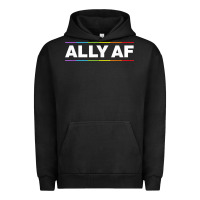 Pigment Black Ally AF Pride Rainbow Shirt  Proud LGBTQ Ally TShirt Urban Hoodie - minhPixels