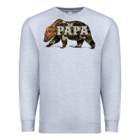 Heather Grey bear papa Premium Sweatshirt - Artiststas