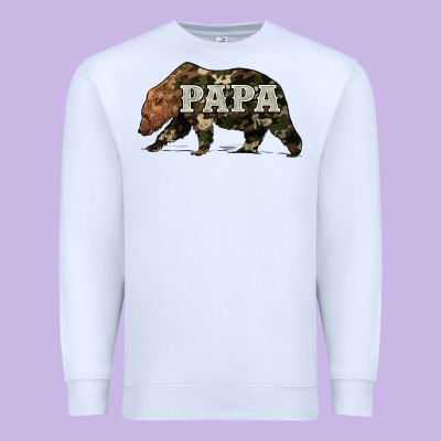 Bear Papa Premium Sweatshirt Designed By Artiststas