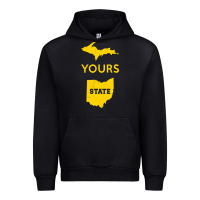 Up Yours State Of Ohio Funny Anti Oh Pro Michigan Meme Urban Hoodie | Teevron