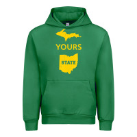 Emerald Up Yours State Of Ohio Funny Anti Oh Pro Michigan Meme Urban Hoodie - minhPixels