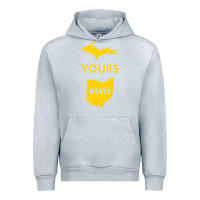 Heather Grey Up Yours State Of Ohio Funny Anti Oh Pro Michigan Meme Urban Hoodie - minhPixels