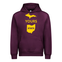 Mauve Wine Up Yours State Of Ohio Funny Anti Oh Pro Michigan Meme Urban Hoodie - minhPixels
