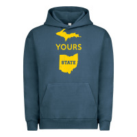 Pigment Midnight Navy Up Yours State Of Ohio Funny Anti Oh Pro Michigan Meme Urban Hoodie - minhPixels
