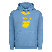 Pigment Pebble Blue Up Yours State Of Ohio Funny Anti Oh Pro Michigan Meme Urban Hoodie - minhPixels