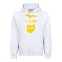 White Up Yours State Of Ohio Funny Anti Oh Pro Michigan Meme Urban Hoodie - minhPixels
