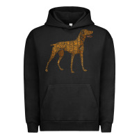 Pigment Black Vizsla Dog Owner Funny Gift I Love My Vizsla Dog Vizsla Urban Hoodie - minhPixels
