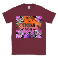Burgundy Spooky Vibes Classic Tee - texasbilliewilder