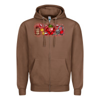 Chestnut Merry Christmas Zipper Hoodie - CowhideDigitalArt