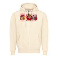 Sandshell Merry Christmas Zipper Hoodie - CowhideDigitalArt