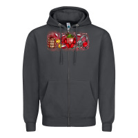 Smoke Merry Christmas Zipper Hoodie - CowhideDigitalArt