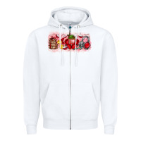 White Merry Christmas Zipper Hoodie - CowhideDigitalArt