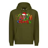 Army Green Christmas daddy Claus Premium Hoodie - FaDigitalArtStudio