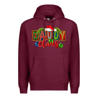 Burgundy Christmas daddy Claus Premium Hoodie - FaDigitalArtStudio